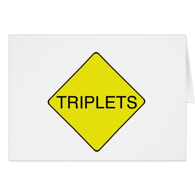 Triplets undertecknar hälsningskort (Framsidan Horizontal)