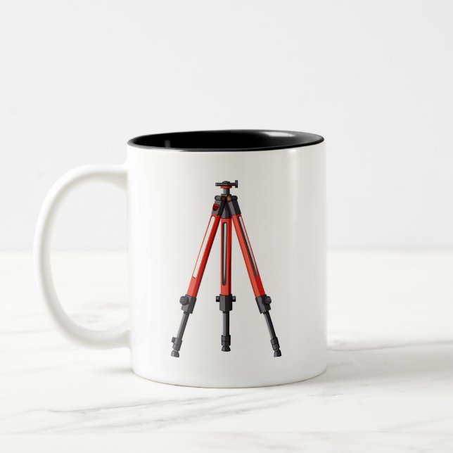 Tripod och citat Två-Tonad mugg (Vänster)