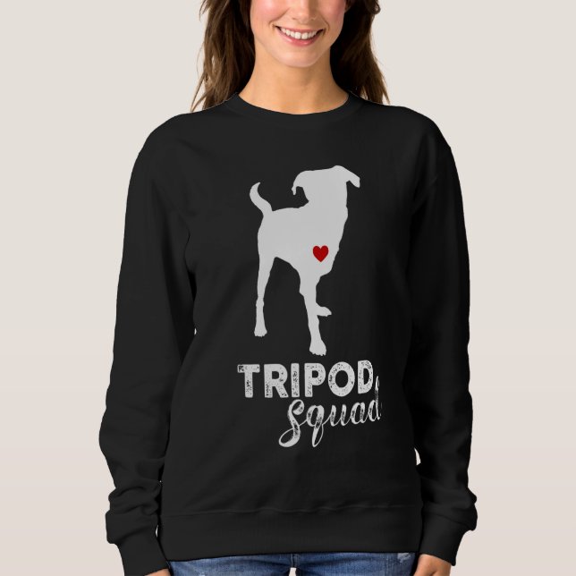 Tripod Squad Lämnat Front Leg Amputee Tre benade D T Shirt (Framsida)