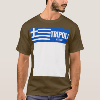 Tripoli City med grekisk Flagga T Shirt