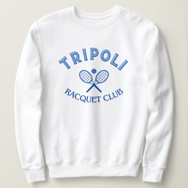 Tripoli Greece Racquet Klubb Sweatshirt T Shirt (Design framsida)