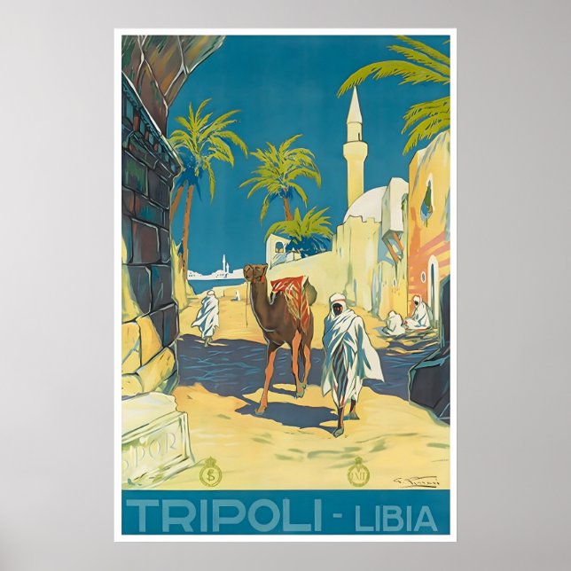 Tripoli konst Libyen Resaaffisch Mitt östern Poster (Framsidan)