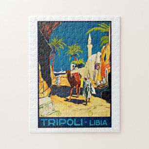 Tripoli Libia Libyen Afrika Vintage resor Pussel