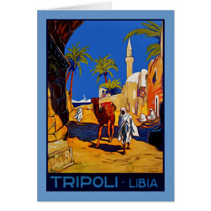 Tripoli - Libia (Libyen) Hälsningskort