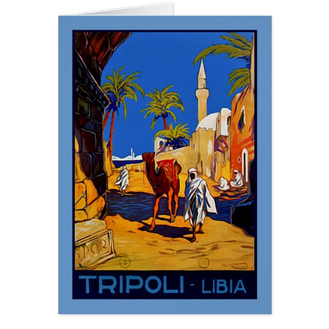 Tripoli - Libia (Libyen) Hälsningskort (Framsidan)