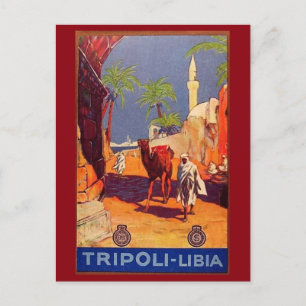 Tripoli, Libyen, Afrika Travel Vintage Vykort