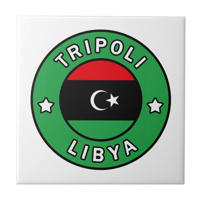 Tripoli Libyen Kakelplatta (Framsidan)
