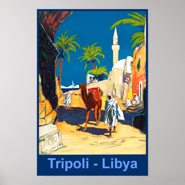 Tripoli, Libyens återreseaffisch Poster (Framsidan)