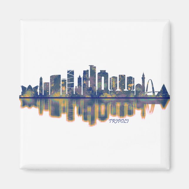 Tripoli Skyline Magnet (Framsidan)