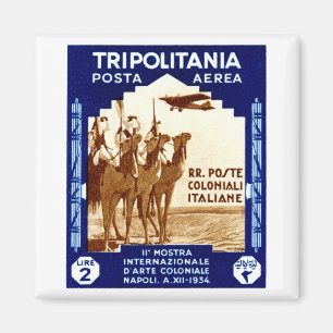Tripolitania 1934 2 Lire frimärke Magnet