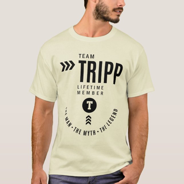 Tripp Personlig Namn Birthday Gift T Shirt (Framsida)