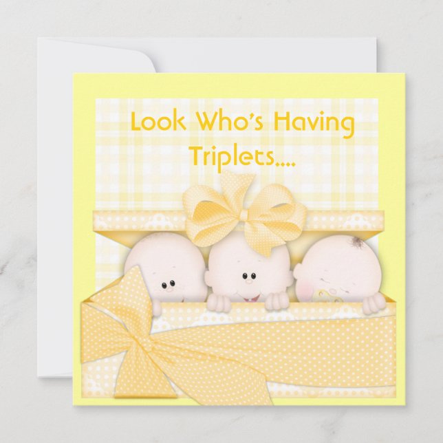 TRIPPAR BABY SHOWER INVITATION FÖR MÅNGA INBJUDNINGAR (Framsida)