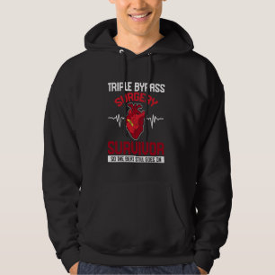 Trippel bypaskirurgi Survivor Open Heart kirurgi Hoodie