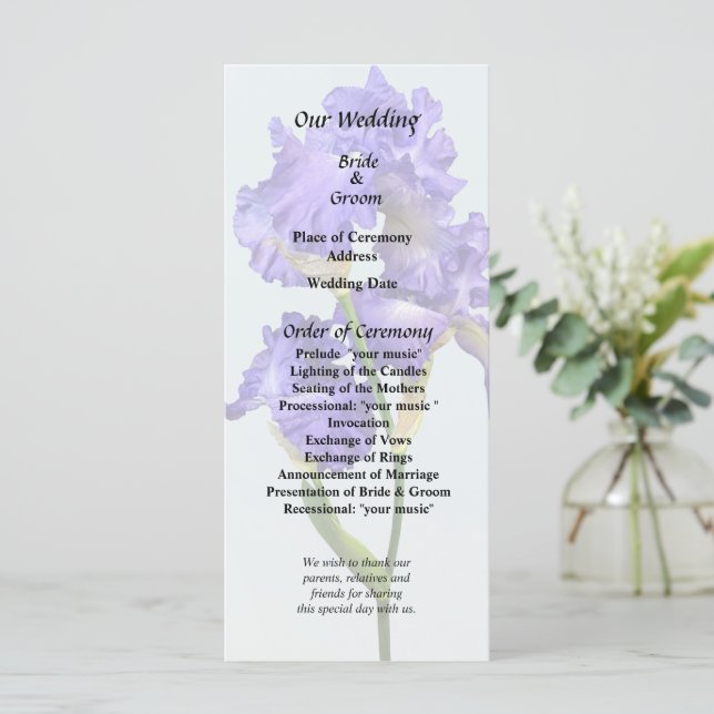 Trippel Lila Iris Program (Stående Fram)