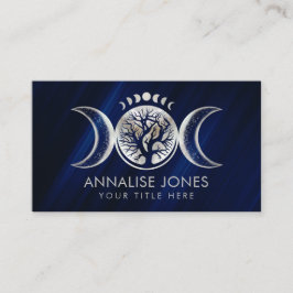 Trippel Måne - Livets träd Ornament Affärskort Visitkort