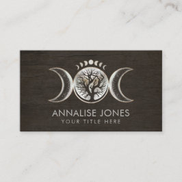 Trippel Måne - Livets träd Ornament Affärskort Visitkort