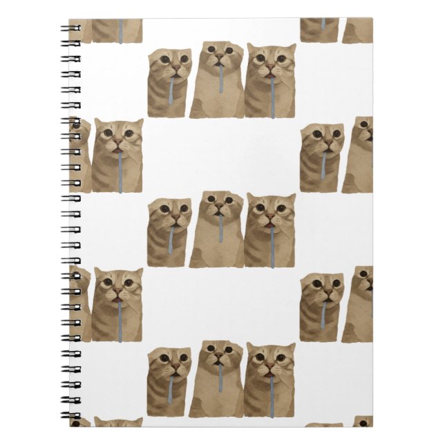 Trippel Sablande Dumma Katter Meme Anteckningsbok (Framsidan)