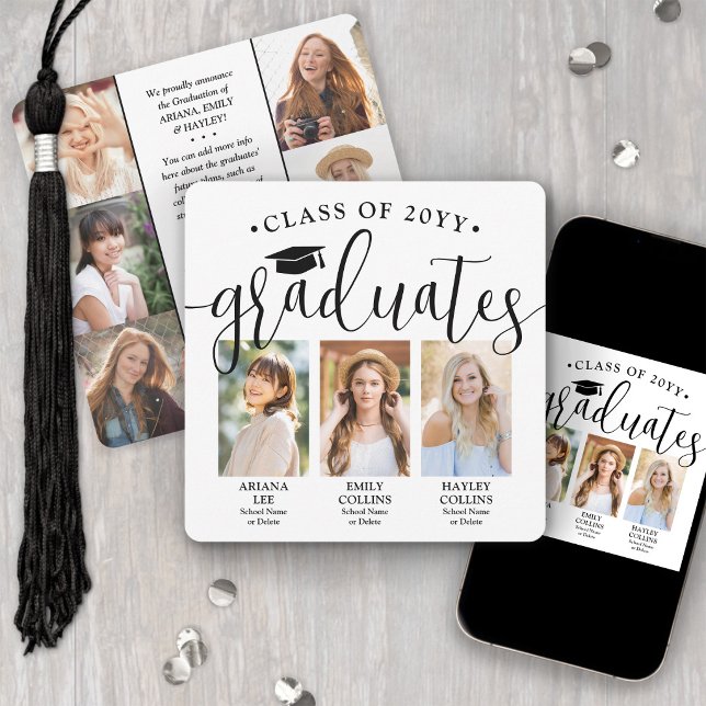 Trippel Studenten 3 Student fotokollage Joint Meddelande (Skapare uppladdad)