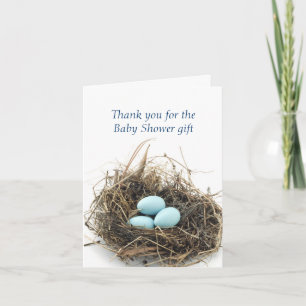 Trippelägg i Tacken Nest Baby Shower Tack Kort