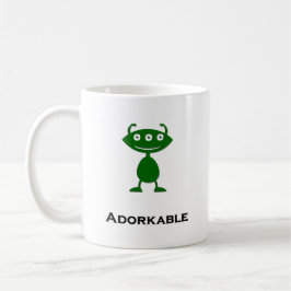 Trippelbar grönt för Öga-adorkable Kaffemugg