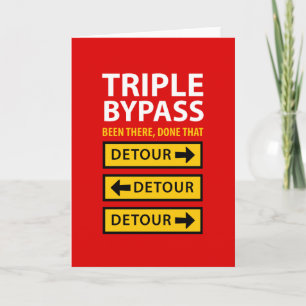Trippelbypass Survivor Funny Get well Card Kort