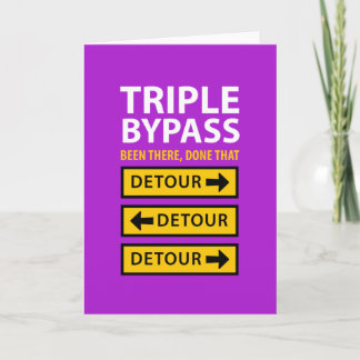 Trippelbypass Survivor Funny Get well Card Kort