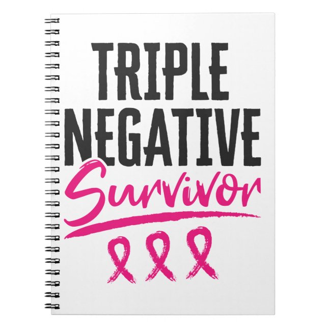 Trippelcancer Negativ Survivor TNBC Bröstcancer Anteckningsbok (Framsidan)