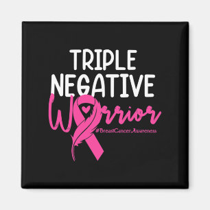 Trippelcancer vid Negativ Rosa Ribbon Breast Cance Magnet
