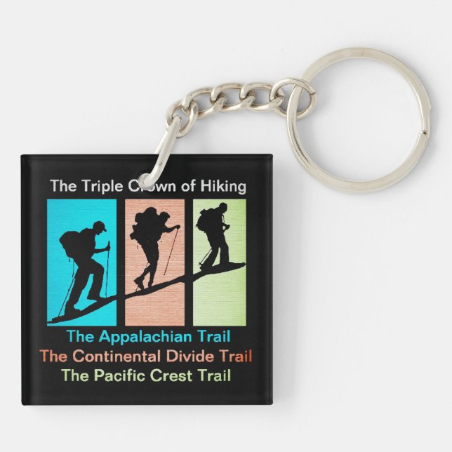 Trippelet Krona i Hiking Nyckelring (Baksidan)