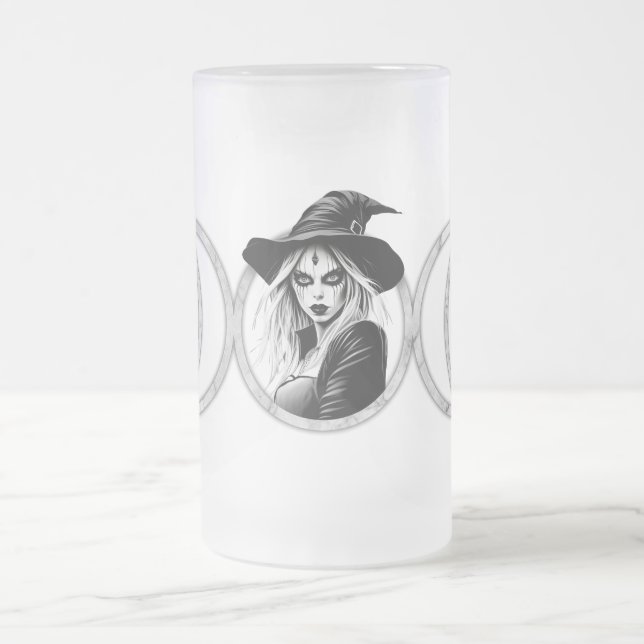 Trippelgudinna - 16 oz Frosted Glass Beer Mugg (Center)