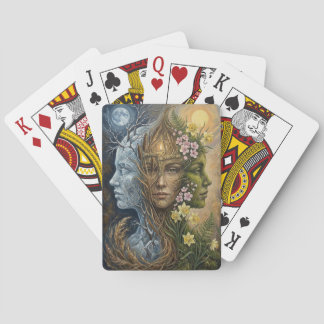 Trippelgudinna Vinter till Vår Imbolc Fantasykonst Casinokort