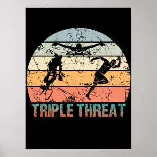 Trippelhot - Idrottsmannen Triathlon Poster