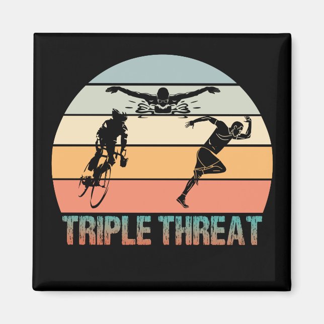 Trippelhot - triatonsolnedgång magnet (Framsidan)
