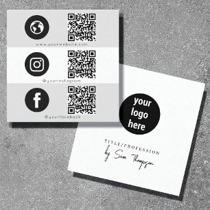 Trippelikon och QR-kod Business Social Media Logot