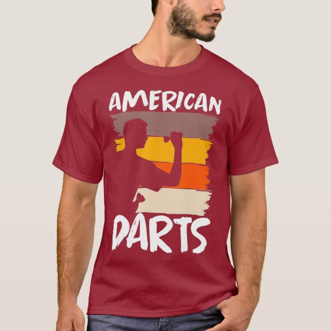 Trippelmål för amerikanska Darts Bullseye Arrow T Shirt (Framsida)