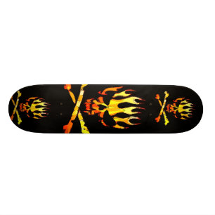 trippeln flammar skallen mini skateboard bräda 18,7 cm