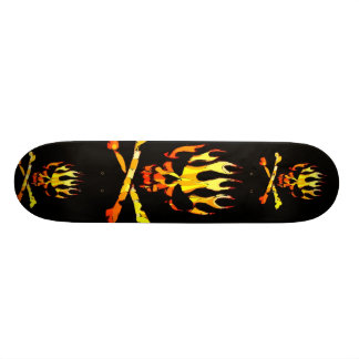 trippeln flammar skallen mini skateboard bräda 18,7 cm