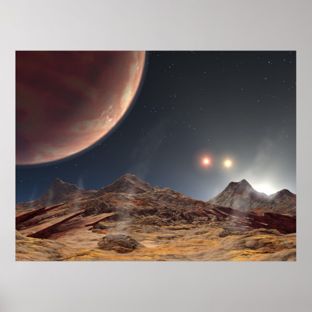 Trippelsolnedgång Poster (Framsidan)