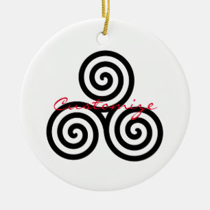 Trippelsvart Spiral Thunder_Cove Julgransprydnad Keramik
