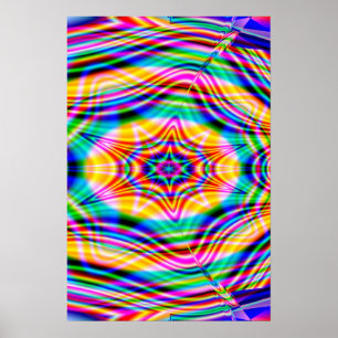 Trippig affisch: Abstrakt Psykedelisk Poster