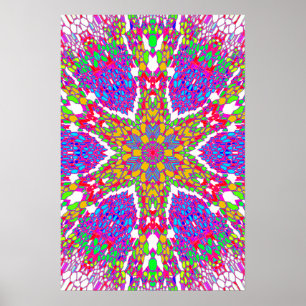 Trippig affisch: Abstrakt Psykedelisk Poster