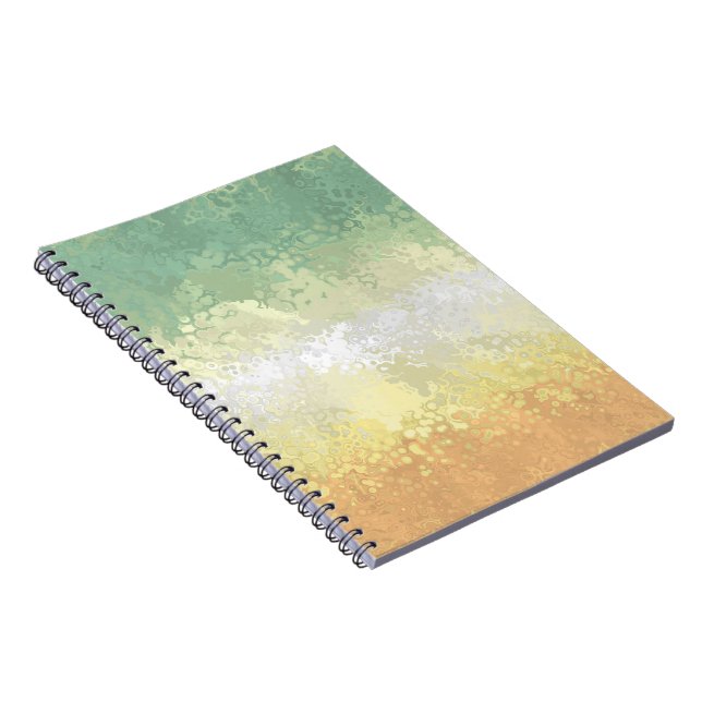 Trippig Boho Groovy Abstrakt Genderflor Pride Flag Anteckningsbok (Högra Sidan)