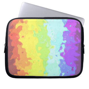 Trippig Boho Groovy Abstrakt Neurogender Pride Fla Laptop Fodral