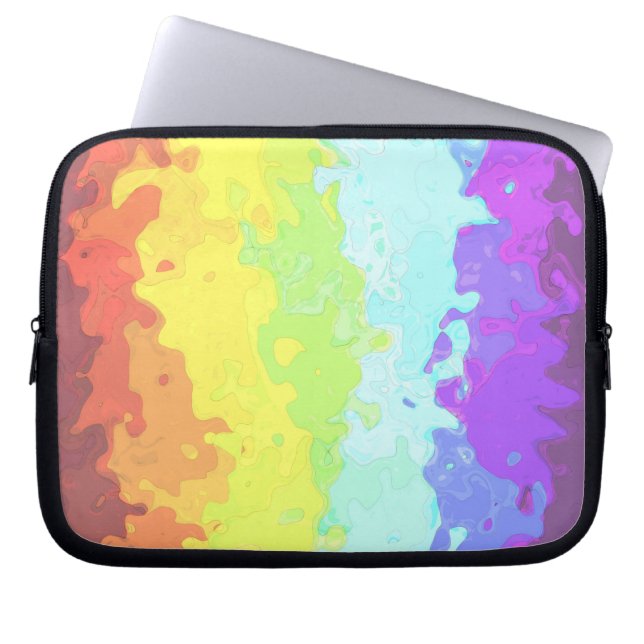 Trippig Boho Groovy Abstrakt Neurogender Pride Fla Laptop Fodral (Framsidan)