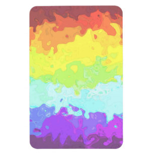 Trippig Boho Groovy Abstrakt Neuroköns Stolthetsfl Magnet