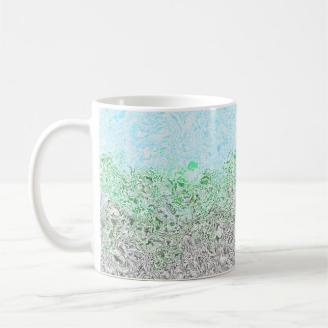 Trippig Boho Groovy Grungy Autoromantisk Stoltflag Kaffemugg (Vänster)