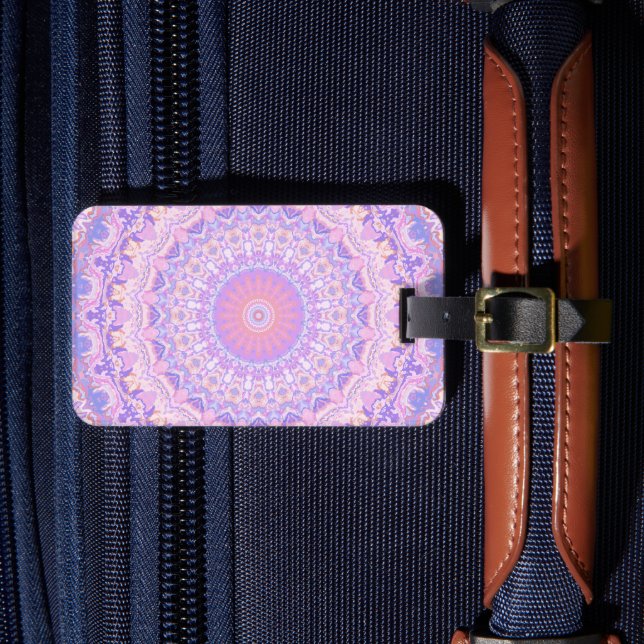 Trippig färgrik invecklad boho hippie mandala bagagebricka (Framsida Insitu 4)