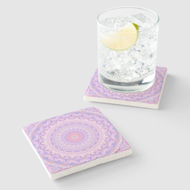 Trippig färgrik invecklad boho hippie mandala stenunderlägg (Sidan)