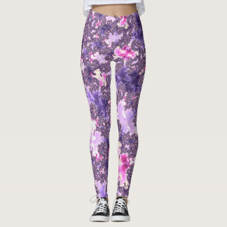 Trippig Funky Boho Groovy Pastell Spiral Fraktal K Leggings