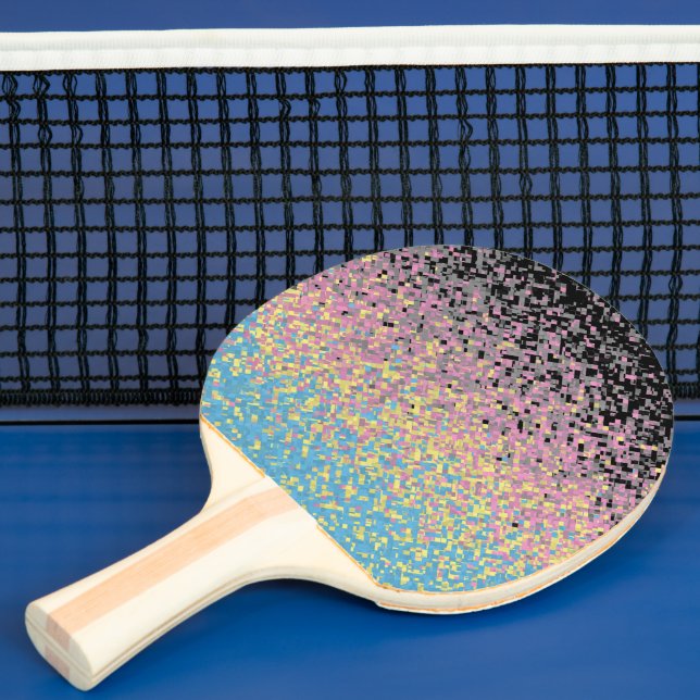 Trippig Funky Pixelartad Polygender Stolt Pride Fl Pingisracket (Insitu)
